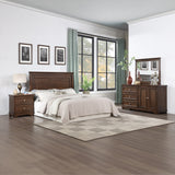 Franklin Walnut 4Pc Pack Full Bed Set - Ornate Home