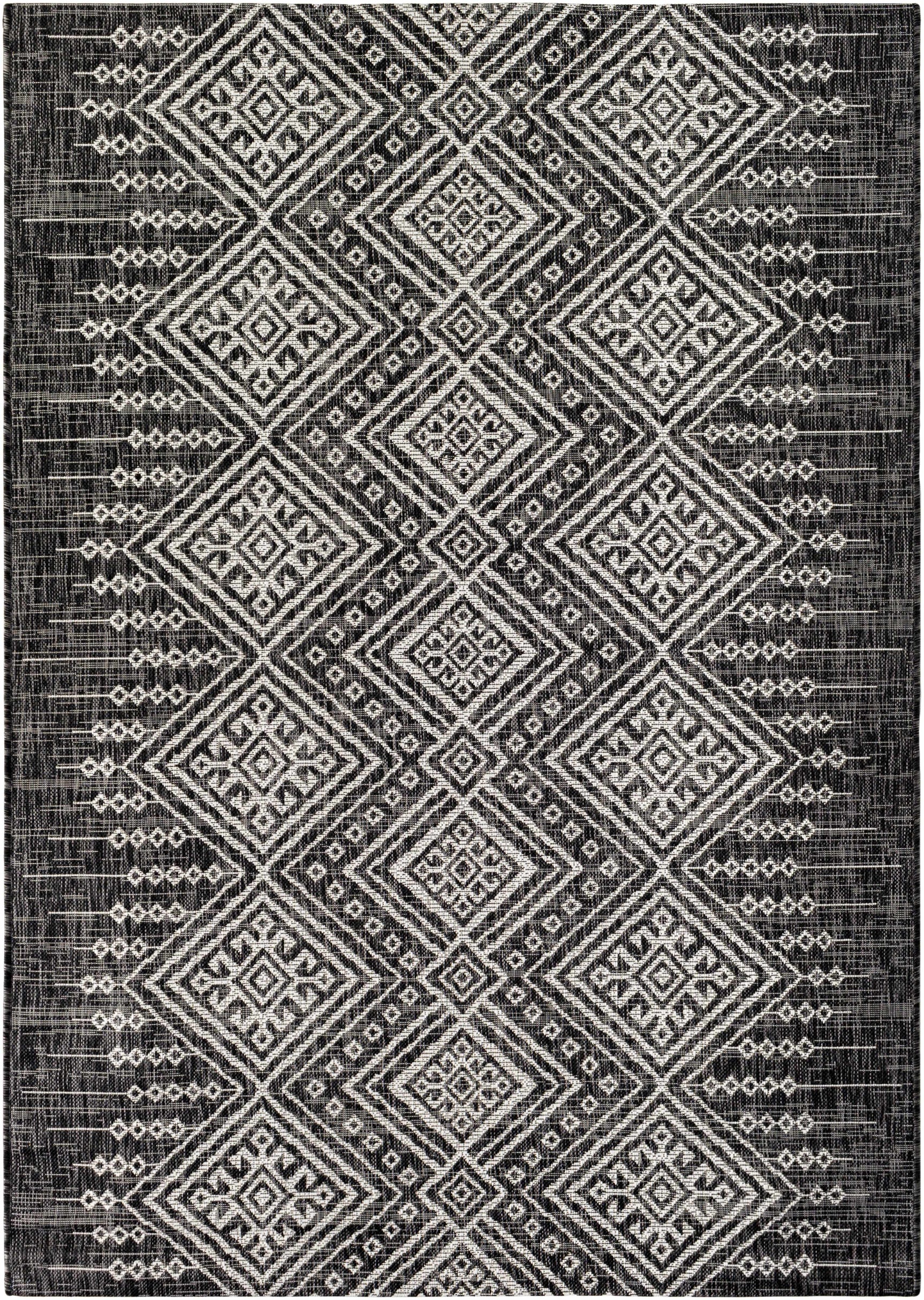 Frankville Black&White All Over Performance Outdoor Rug - Ornate Home