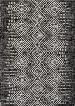 Frankville Black&White All Over Performance Outdoor Rug - Ornate Home