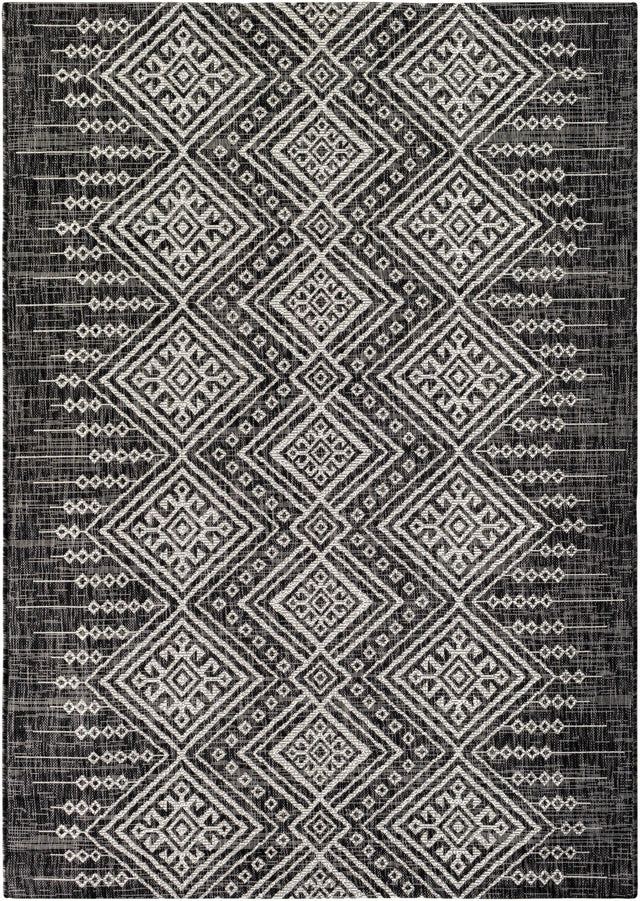Frankville Black&White All Over Performance Outdoor Rug - Ornate Home