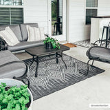Frankville Black&White All Over Performance Outdoor Rug - Ornate Home