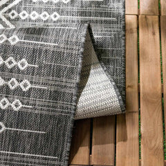 Frankville Black&White All Over Performance Outdoor Rug - Ornate Home