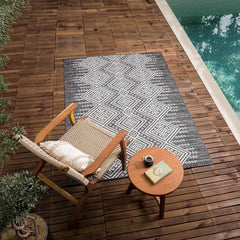 Frankville Black&White All Over Performance Outdoor Rug - Ornate Home