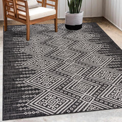 Frankville Black&White All Over Performance Outdoor Rug - Ornate Home