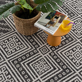 Frankville Black&White All Over Performance Outdoor Rug - Ornate Home