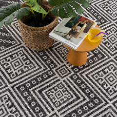 Frankville Black&White All Over Performance Outdoor Rug - Ornate Home