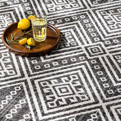 Frankville Black&White All Over Performance Outdoor Rug - Ornate Home