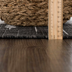 Frankville Black&White All Over Performance Outdoor Rug - Ornate Home