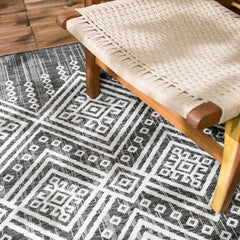 Frankville Black&White All Over Performance Outdoor Rug - Ornate Home
