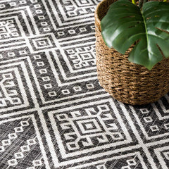 Frankville Black&White All Over Performance Outdoor Rug - Ornate Home