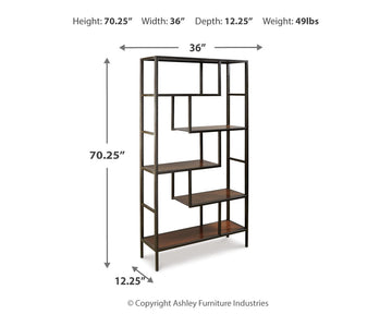 Frankwell Brown/Black Bookcase - Ornate Home