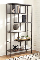 Frankwell Brown/Black Bookcase - Ornate Home