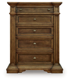 Frantanna Brown Five Drawer Chest - Ornate Home