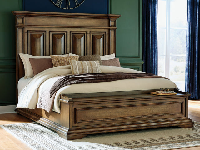 Frantanna Brown King Panel Storage Bed (Online Special Price) - Ornate Home