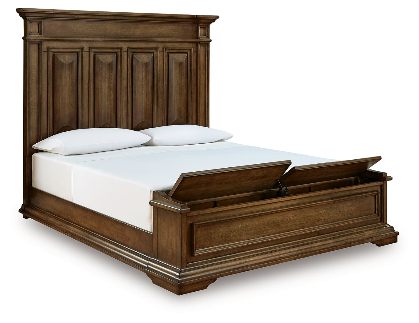 Frantanna Brown King Panel Storage Bed (Online Special Price) - Ornate Home