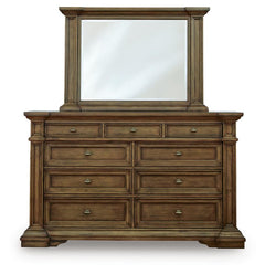 Frantanna Brown Queen Panel Bed, Dresser and Mirror - Ornate Home