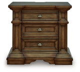 Frantanna Brown Three Drawer Night Stand - Ornate Home