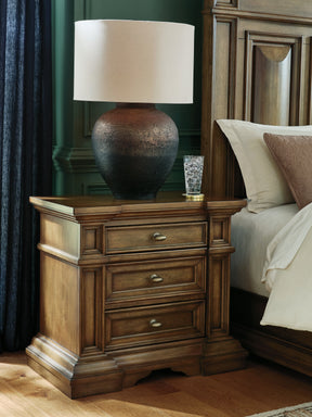 Frantanna Brown Three Drawer Night Stand - Ornate Home