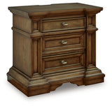 Frantanna Brown Three Drawer Night Stand - Ornate Home