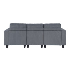 Franz Beige Walterboro Dark Gray Storage Sofa with Charging Ports - Ornate Home