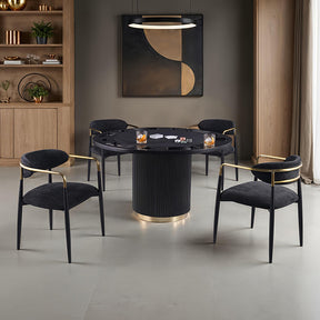 Frascone Black 5 Pc. Round Dining Table Set - Ornate Home