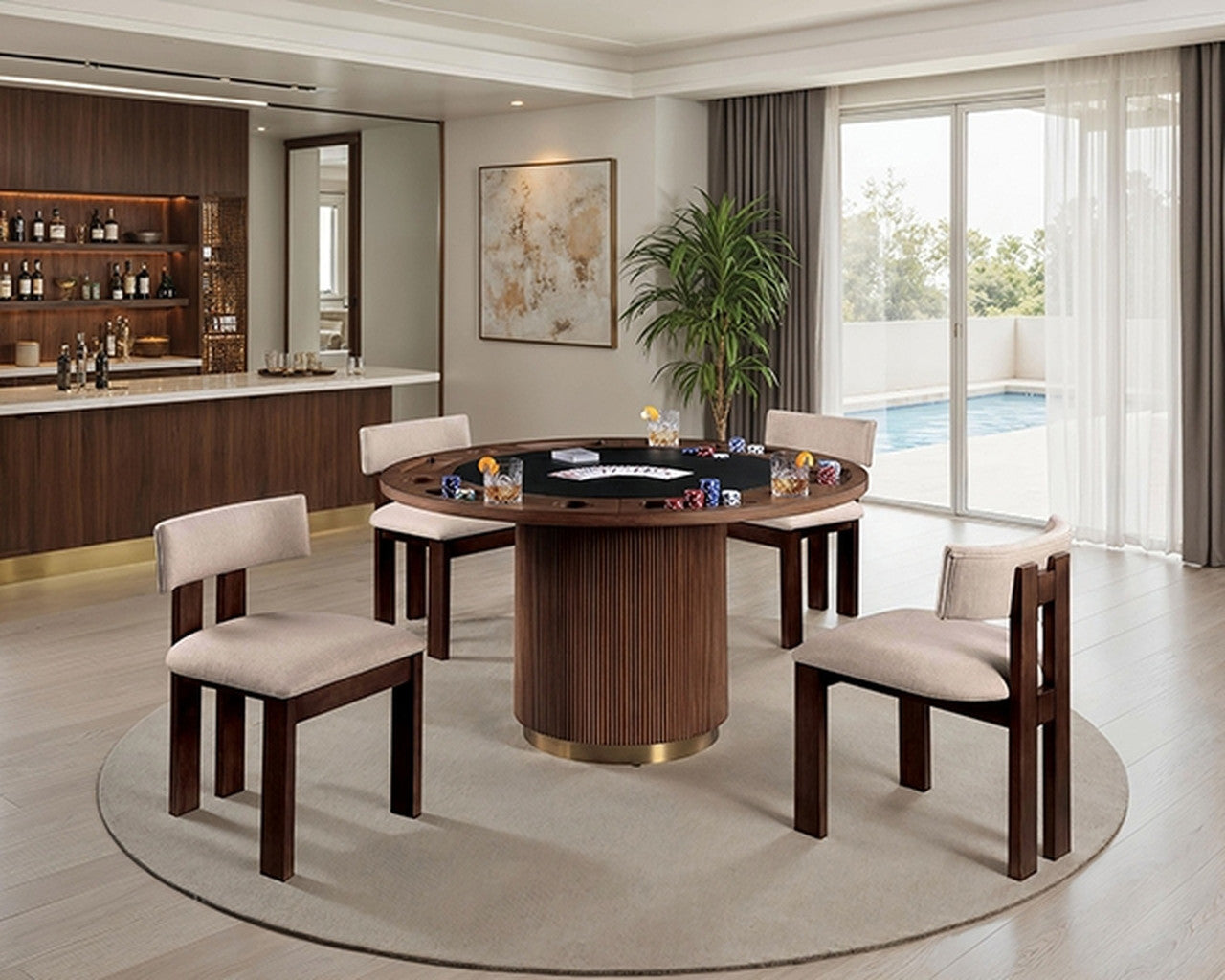 Frascone Brown 5 Pc. Dining Table Set - Ornate Home