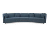 Fraser Deep Blue 3 Piece Modular Sectional with Slipper - Ornate Home
