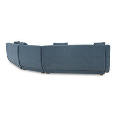 Fraser Deep Blue 3 Piece Modular Sectional with Slipper - Ornate Home