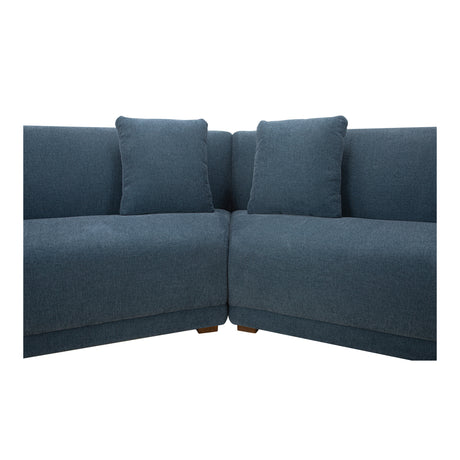 Fraser Deep Blue 3 Piece Modular Sectional with Slipper - Ornate Home