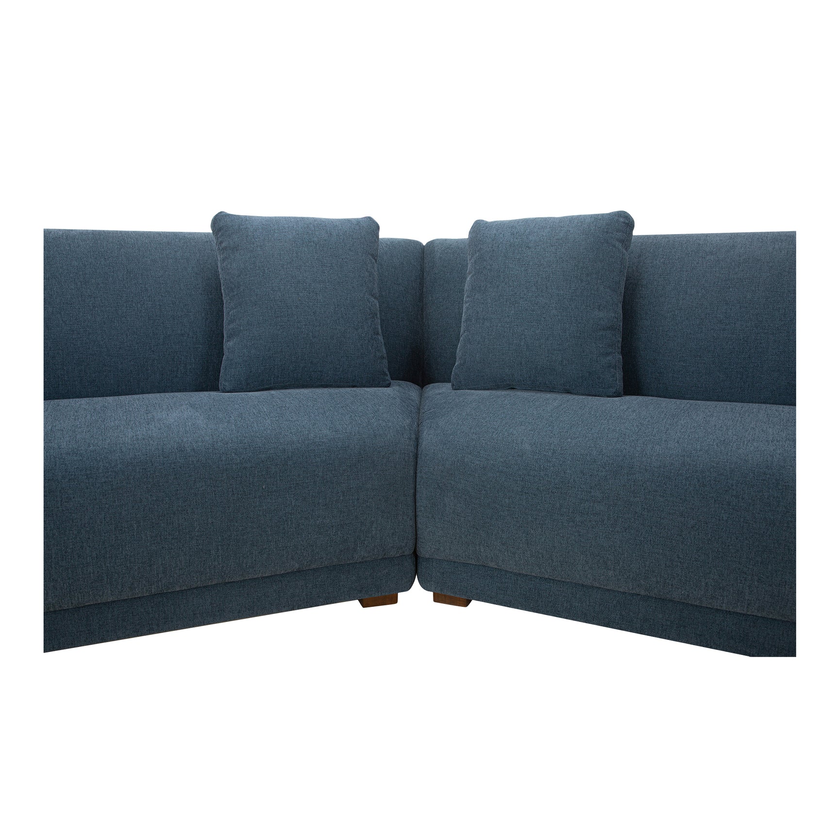 Fraser Deep Blue 3 Piece Modular Sectional with Wedge Slipper - Ornate Home