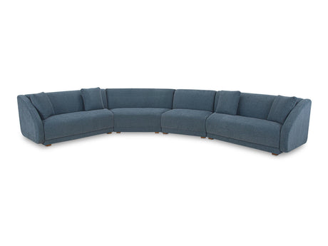 Fraser Deep Blue 4 Piece Modular Sectional - Ornate Home