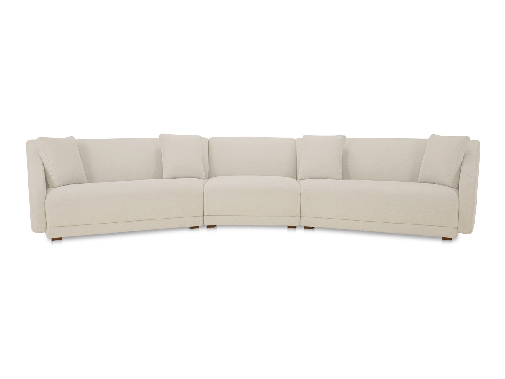 Fraser White 3 Piece Modular Sectional with Slipper - Ornate Home