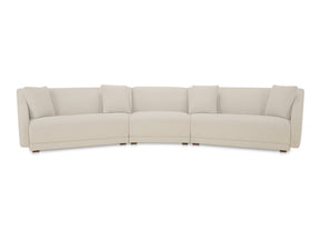 Fraser White 3 Piece Modular Sectional with Slipper - Ornate Home