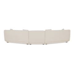 Fraser White 3 Piece Modular Sectional with Slipper - Ornate Home