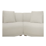 Fraser White 3 Piece Modular Sectional with Wedge Slipper - Ornate Home