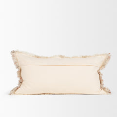 Fraye Oatmeal 14x26 Multi-Tone Blend Pillow Cover with Down Filler - Ornate Home