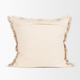 Fraye Oatmeal 22x22 Square Multi-Tone Blend Pillow Cover with Down Filler - Ornate Home