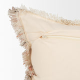 Fraye Oatmeal 22x22 Square Multi-Tone Blend Pillow Cover with Down Filler - Ornate Home