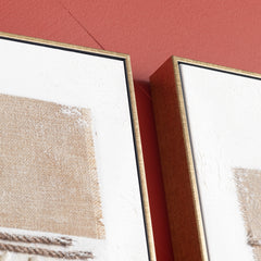 Frayed Lines Brown/White Canvas - Ornate Home
