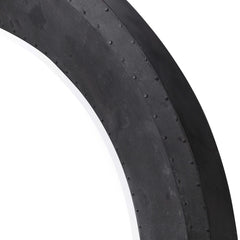 Frazier Black/Gray Round Industrial Mirror - Ornate Home