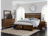 Frazier Park Brown Cherry California King Platform Bed - Ornate Home