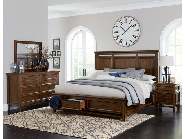 Frazier Park Brown Cherry California King Platform Bed - Ornate Home