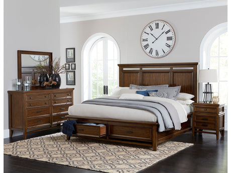 Frazier Park Brown Cherry Eastern King Platform Bed - Ornate Home