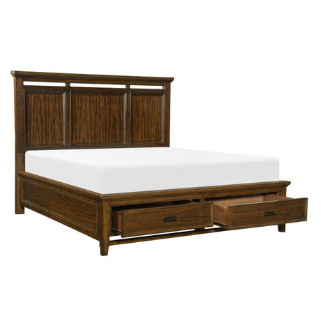 Frazier Park Brown Cherry Eastern King Platform Bed - Ornate Home