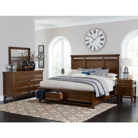 Frazier Park Brown Cherry Queen Platform Bed - Ornate Home