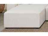 Freddie Pearl Square Upholstered Ottoman - Ornate Home