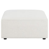 Freddie Pearl Square Upholstered Ottoman - Ornate Home
