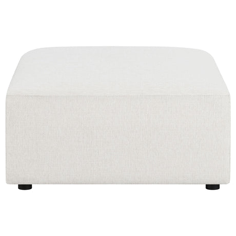 Freddie Pearl Square Upholstered Ottoman - Ornate Home