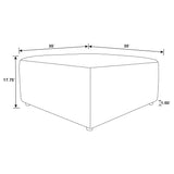 Freddie Pearl Square Upholstered Ottoman - Ornate Home