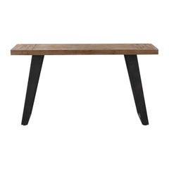Freddy Black/Woodtone Weathered Console Table - Ornate Home